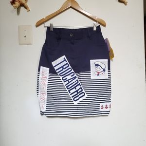 Last Exit Boutique Parisian nautical patched skirt